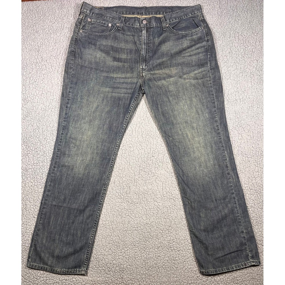 Levi Strauss 514 Mens Jeans W40 L30 Dark Wash Straight Fit Water Less Cotton